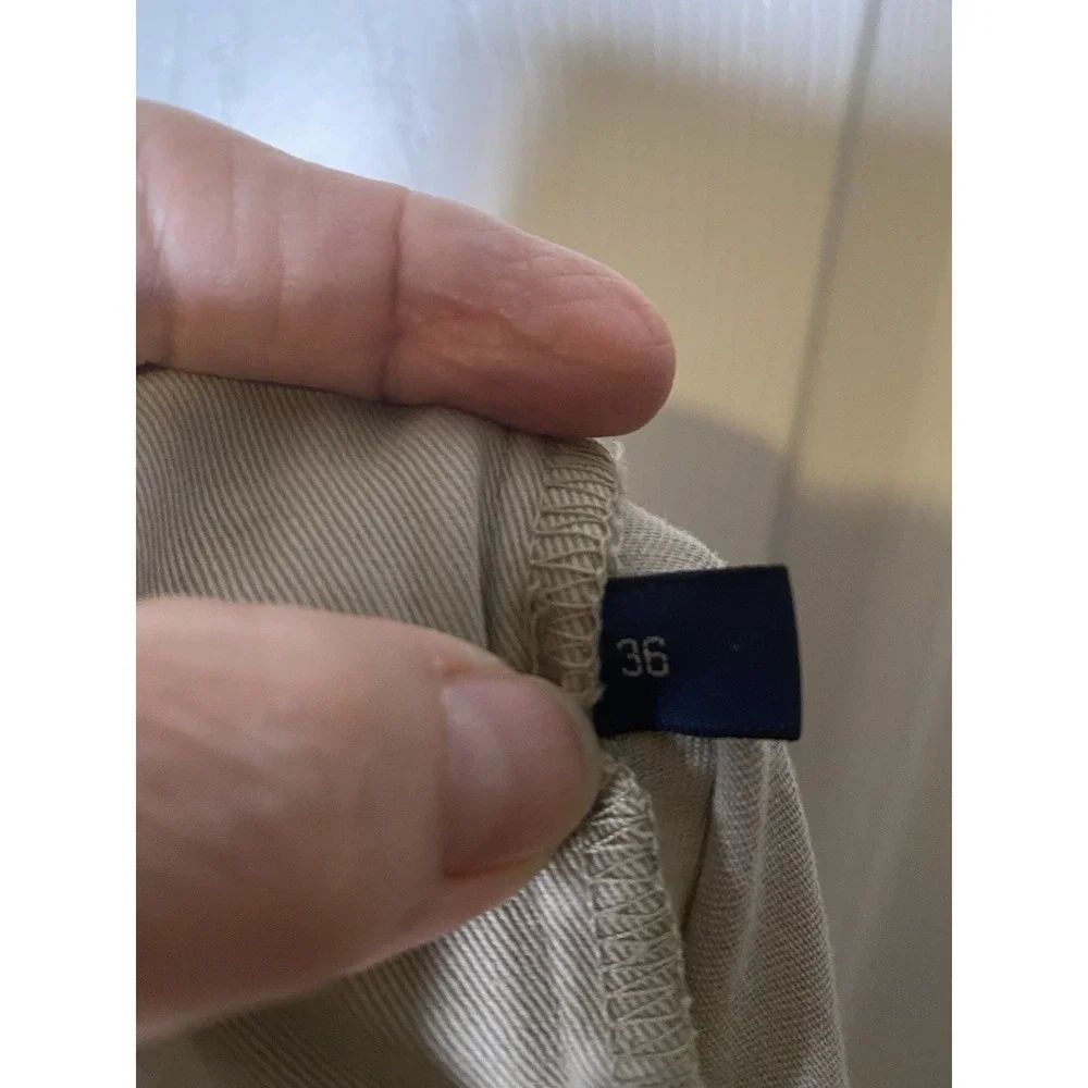Polo Ralph Lauren‎ Men's Beige Chino Shorts Cotton Button Pockets Belt Loops